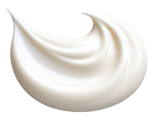 Mayonnaise smear isolated on transparent background