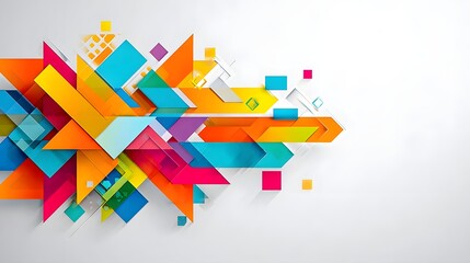 Abstract Business Concept Featuring Colorful Arrows