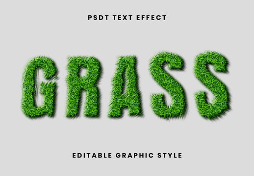 Green Grass Font Nature Organic Realistic Text Effect