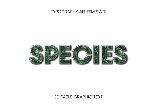 Green Ecology Font Nature Forest Organic Eco Text Effect