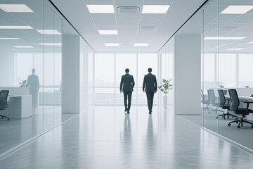 Fototapeta premium business people walking in the corridor