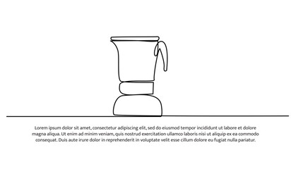 One line of blender. Abstract minimal continuous line.