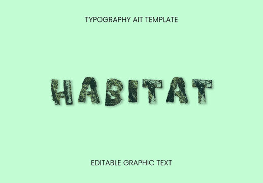 Green Ecology Font Nature Inside Organic Forest Text Effect