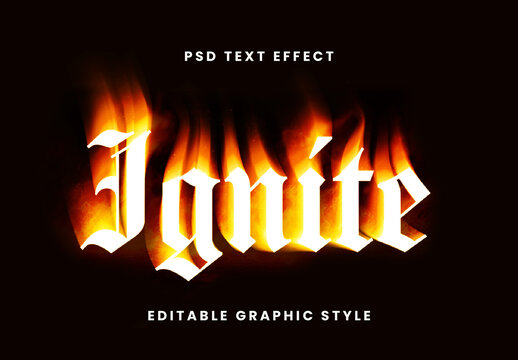 Burning Fire Flame Text Effect