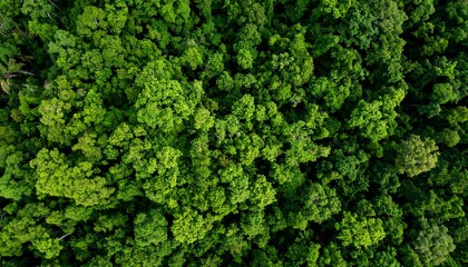 Fototapeta premium Lush, vibrant treetop canopy