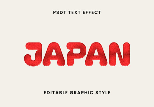 Red Japan Font Soft Asian Cultural Text Effect