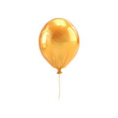 Shiny golden balloon floating gracefully in a bright setting celebrating a joyful event