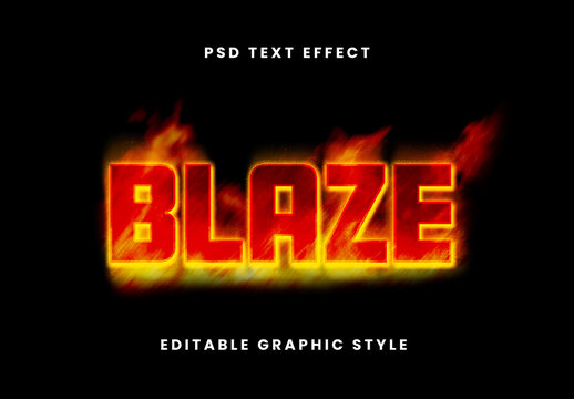 Burning Blaze Fire Flame Text Effect
