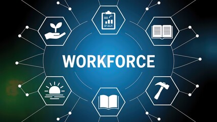 Fototapeta premium Dynamic workforce development strategies for future growth and success