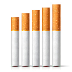 cigarettes isolated on white background