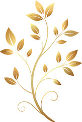 gilded plant silhouette with ornate vines delicta
