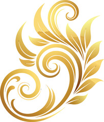 opulent gold floral swirl intricate tendrils