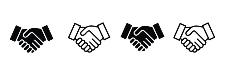 Obraz premium Business handshake icon set
