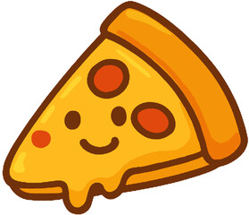 Fototapeta premium pizza slice vector illustration