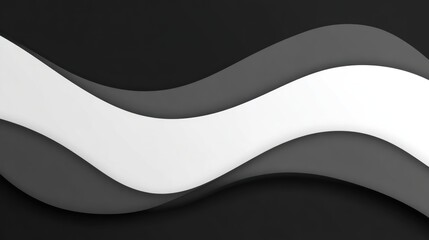 Abstract black white gray wavy design