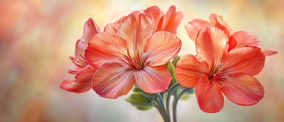 Vibrant watercolor painting of hibiscus flowers.  Beautiful tropical floral artwork.