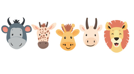 Group of wild animals smiling and coming back together in a natural environment, showcasing joyful and friendly expressions, ideal for wildlife, nature, animal behavior, conservation