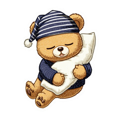 Adorable Teddy Bear Sleeping Peacefully with