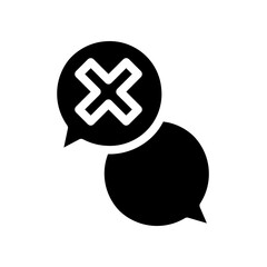 Disagreement glyph icon
