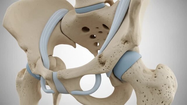 Human hip bones anatomy illustration