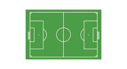 Overhead View of a Soccer Field with White Lines silhouette © AL-AMIN