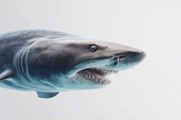 Naklejka premium shark, fish, underwater, sea, ocean, water, blue, reef, animal, swimming, marine, predator, dolphin, grey, sharks, danger, white, diving, teeth, aquarium, great, jaws, wildlife, caribbean, tropical, 