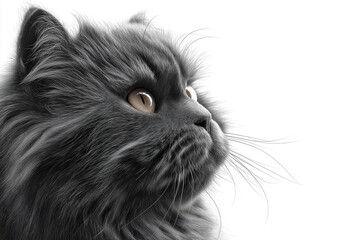 Persian Cat, cat, kitten, animal, pet, feline, cute, domestic, kitty, white, eyes, fur, gray, portrait, eye, isolated, face, pets, mammal, young, grey, animals, close-up, small, blue, look, cats, look