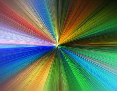 Abstract burst of vibrant, radiating color streaks