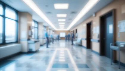 abstract blur hospital interior for background