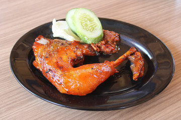 Spicy Grilled Chicken with Cucumber and Sambal