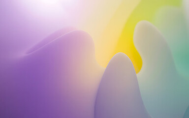 Soft Gradient Swirls of Purple Yellow and Green abstract