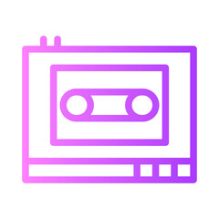 Obraz premium recorder gradient icon