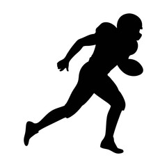 American football running back silhouette vector image for sports design and athletic concepts graphic design