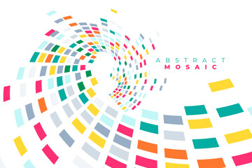 Obraz premium modern and colorful mosaic shape swirl pattern wallpaper