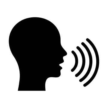 Find voice sound waves talking speaking communication audio speech conversation icon vector image