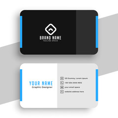 premium black and white professional identity card layout for business marketing