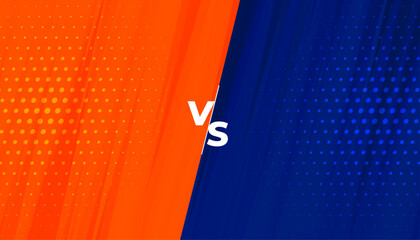 orange and blue duel esport battle versus banner with halftone effect © starlineart
