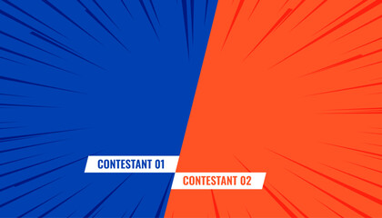 comic style duel team clash versus vs banner design © starlineart