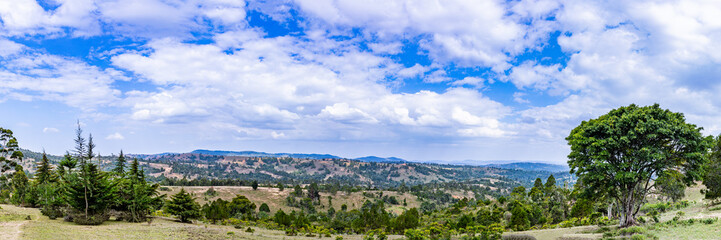 Obraz premium Malaso World End Viewpoint Samburu County Great Rift Valley Wheat Farm Landscapes Panoramic Scenic Views Kenya East Africa Fields Meadows Vegetations Travels Documentary Explore Dramatic Clouds Magica
