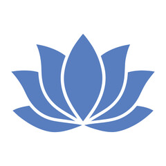 Beautiful blue lotus flower vector illustration for yoga meditation and spa design projects use this art 90