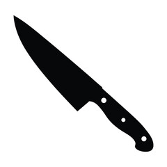 Chef's knife vector illustration for culinary arts and kitchenware design projects and food preparation