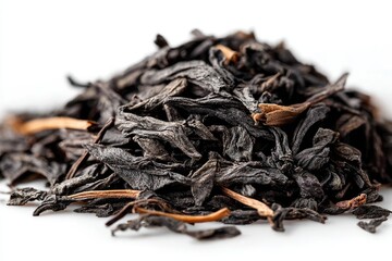 Obraz premium Close-up of dark tea leaves