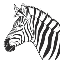 Zebra head vector design.