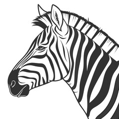 Zebra head vector design.