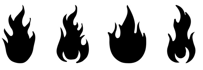 Fire flame icons set. Vector Fire Flame Icon Set. Campfire, Bonfire, Flame Sign, Front View. fire icon . PNG 