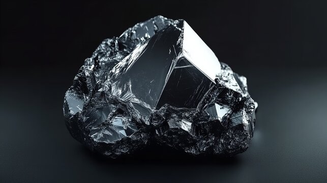 A&nbsp;large&nbsp;fragment&nbsp;of&nbsp;tantalum&nbsp;metal&nbsp;with&nbsp;sleek black&nbsp;setting&nbsp;depicts vital electronic and medical purposes capacitors lovely hue, Generative AI.