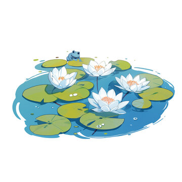 睡蓮　コピック　イラスト　原画 睡蓮の葉 Images – Browse 135 Stock Photos, Vectors, and Video