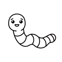 silhouette image of a worm with a transparent background