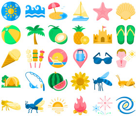 Fototapeta premium ICON Pack_Flat_Summer