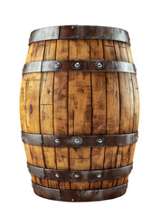 Obraz premium Wooden barrel, aged, with metal bands (1)